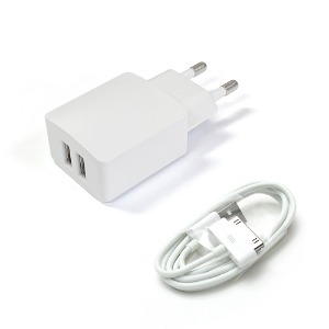 가정용듀얼USB+애플30핀 충전기 아이폰4/아이폰3/아이패드2/아이패드1/뉴아이패드