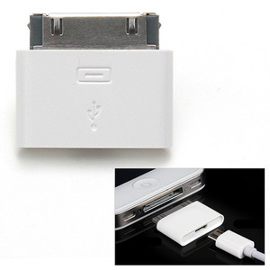 [1+1] 애플30핀 트윈 젠더 USB 2.0 Micro B Type Female to Apple 30pin 아이폰4,아이패드2,뉴아이패드