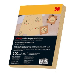 코닥 스티커 크래프트 용지 A4 100매 연갈색 라벨용지 KODAK sticker kraft paper
